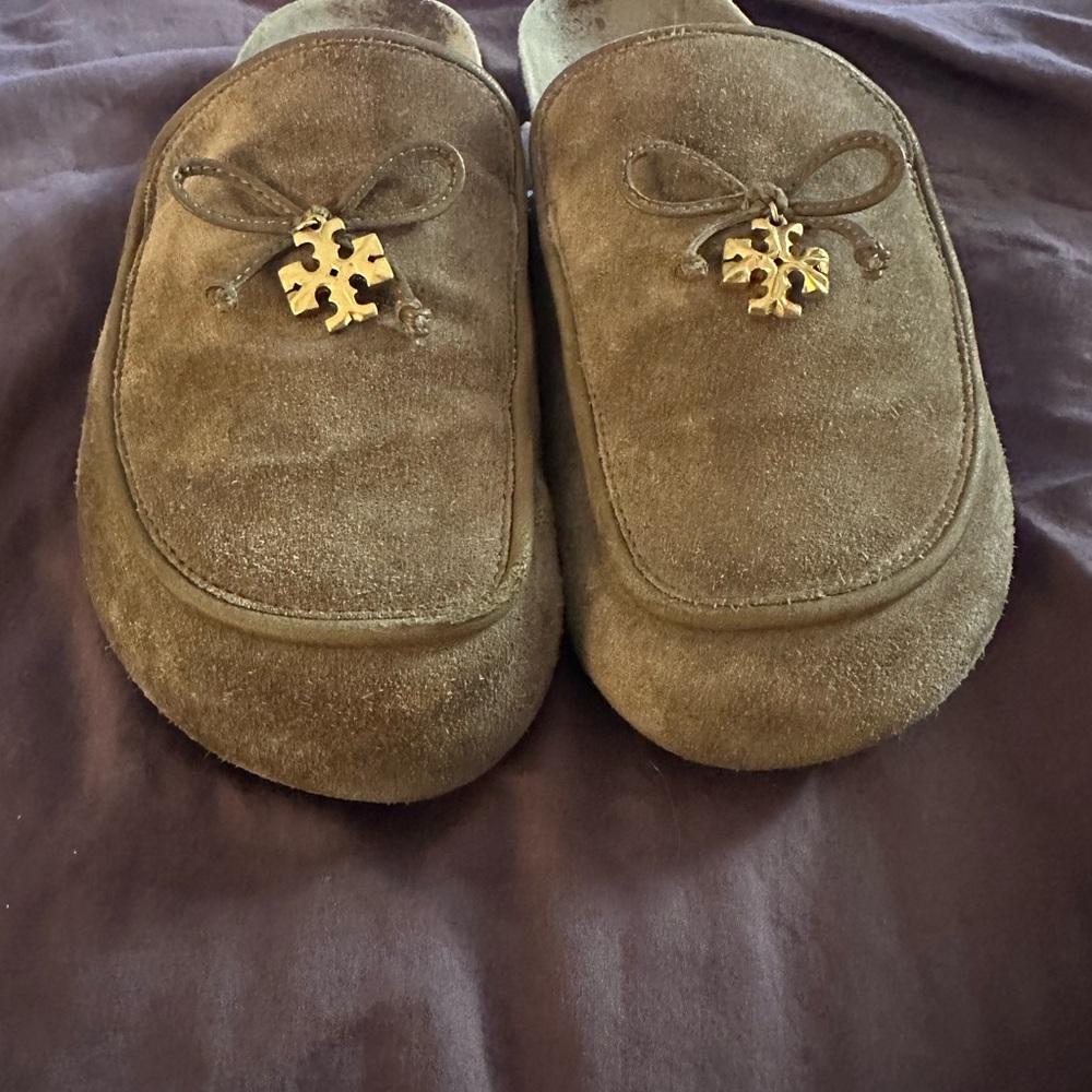 Tory Burch Brown Suede Flats